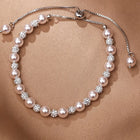 Peora Delicate Heart Chain Bracelet - Silver