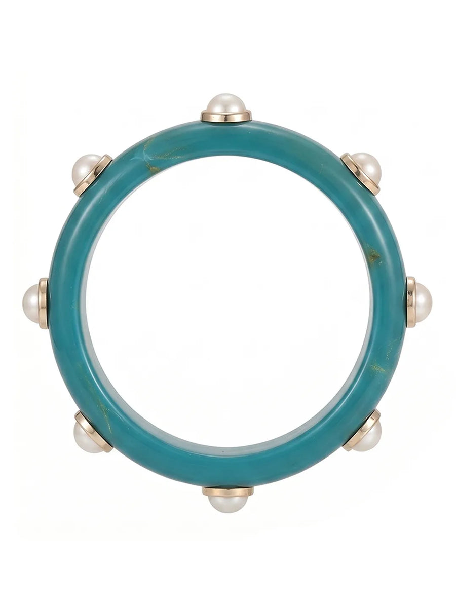 Peora Ocean Pearl Accent Resin Bangle