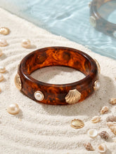 Peora Tortoise Shell Beach Charm Resin Bangle
