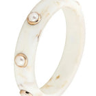 Peora MoonBeam Pearl Accent Resin Bangle