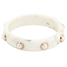 Peora MoonBeam Pearl Accent Resin Bangle