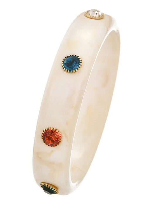Peora MoonBeam Stone Accent Resin Bangle