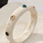 Peora MoonBeam Stone Accent Resin Bangle