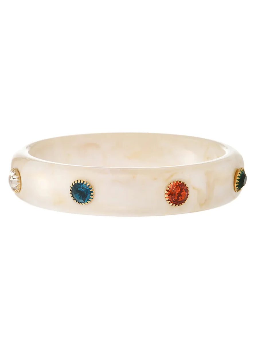 Peora MoonBeam Stone Accent Resin Bangle
