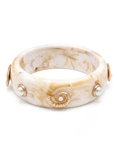 Peora Boho White Beach Accent Resin Bangle