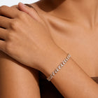Peora Leaf Royal Crystal Vine  Bracelet - Gold