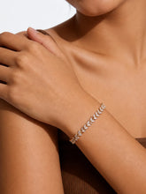 Peora Leaf Royal Crystal Vine  Bracelet - Gold