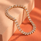 Peora Leaf Royal Crystal Vine  Bracelet - Gold