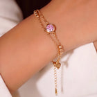 Gold Plated Pink Orbit Bracelet