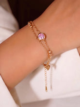 Gold Plated Pink Orbit Bracelet