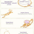 Gold Plated Pink Orbit Bracelet