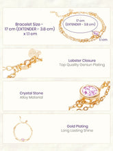 Gold Plated Pink Orbit Bracelet