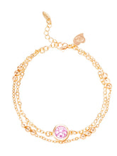 Gold Plated Pink Orbit Bracelet