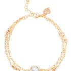 Gold Plated White Orbit Bracelet