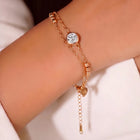 Gold Plated White Orbit Bracelet