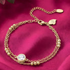 Gold Plated White Orbit Bracelet
