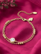 Gold Plated White Orbit Bracelet