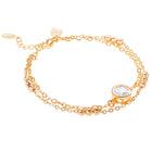 Gold Plated White Orbit Bracelet