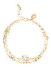 Gold Plated White Orbit Bracelet
