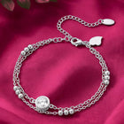 Rodium Plated White Orbit Bracelet