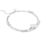 Rodium Plated White Orbit Bracelet