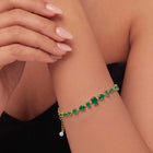 Gold Plated Emerald Spectrum Bracelet