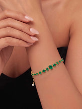 Gold Plated Emerald Spectrum Bracelet