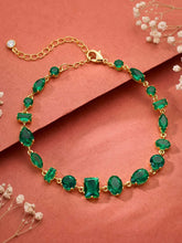Gold Plated Emerald Spectrum Bracelet