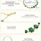 Gold Plated Emerald Spectrum Bracelet