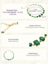 Gold Plated Emerald Spectrum Bracelet