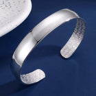 Rhodium Plated Sleek Curve Bracelet