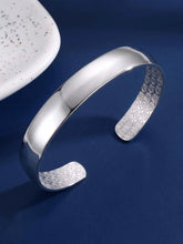 Rhodium Plated Sleek Curve Bracelet