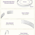 Rhodium Plated Sleek Curve Bracelet