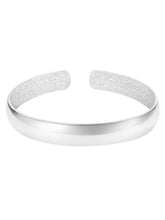 Rhodium Plated Sleek Curve Bracelet