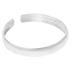 Rhodium Plated Sleek Curve Bracelet