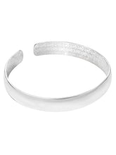 Rhodium Plated Sleek Curve Bracelet