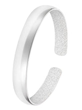 Rhodium Plated Sleek Curve Bracelet
