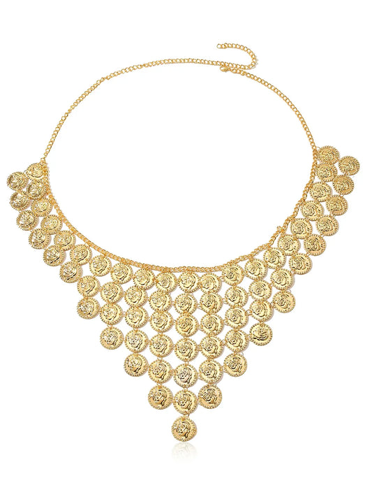 Golden Dusk Cascading Coin Belt