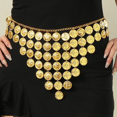 Golden Dusk Cascading Coin Belt