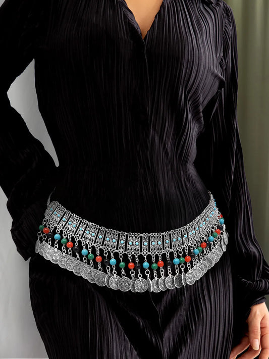 Carnival Charm Bead & Coin Belt