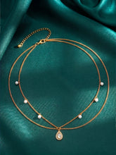 Peora Layered Crystal Belly Chain - Gold