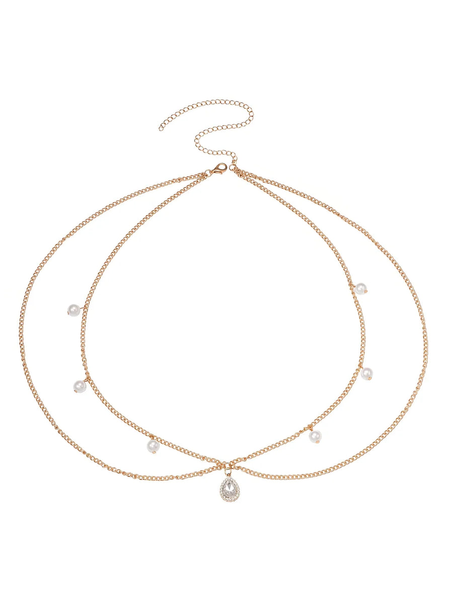 Peora Layered Charm Belly Chain - Gold