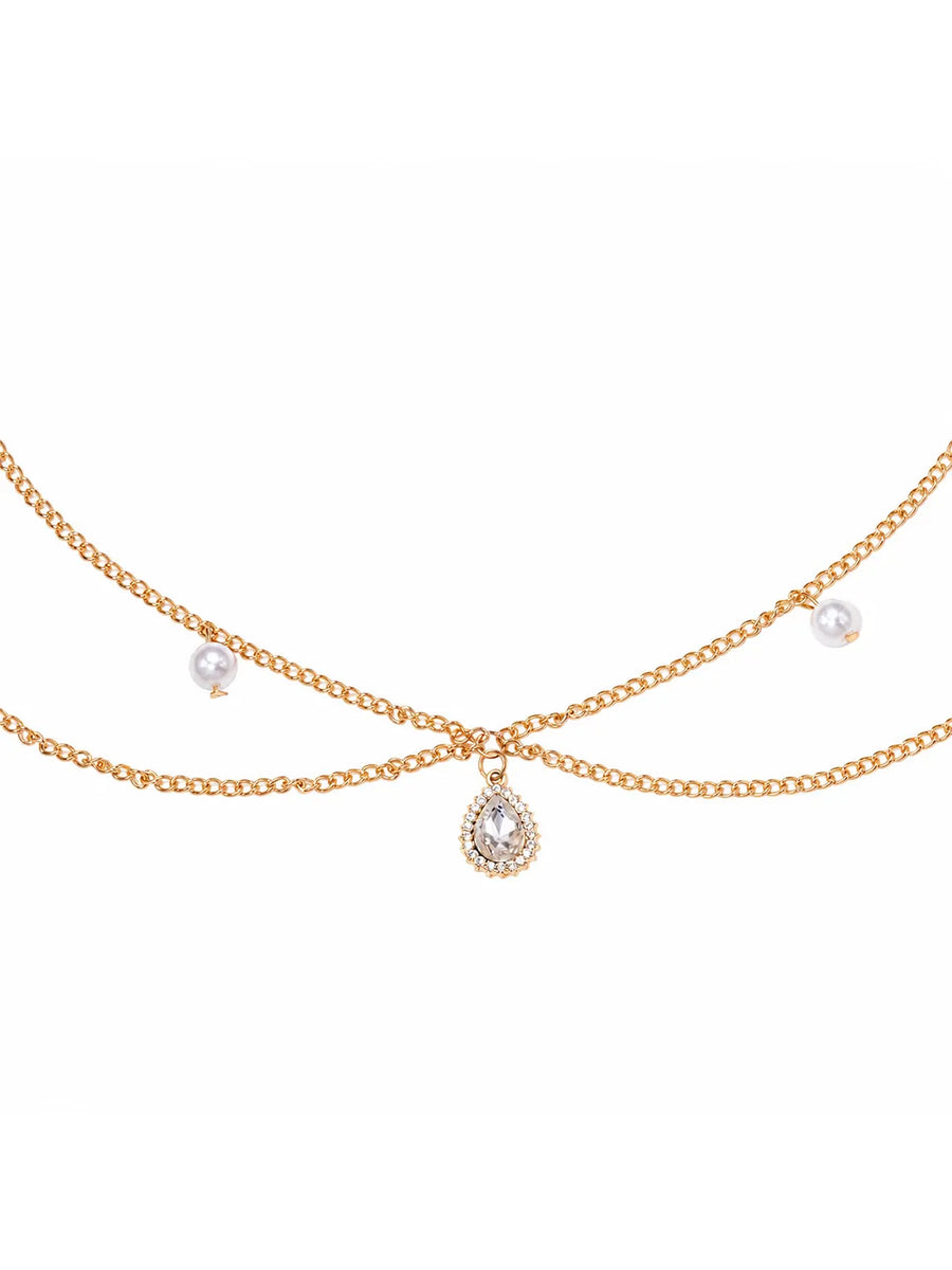 Peora Layered Charm Belly Chain - Gold