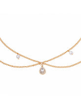 Peora Layered Charm Belly Chain - Gold