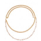 Peora Delicate Pearl Belly Chain - Gold