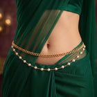Peora Delicate Pearl Belly Chain - Gold