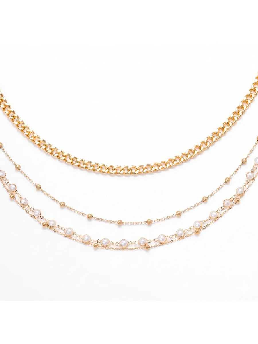 Peora Delicate Pearl Belly Chain - Gold