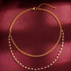 Peora Delicate Pearl Belly Chain - Gold