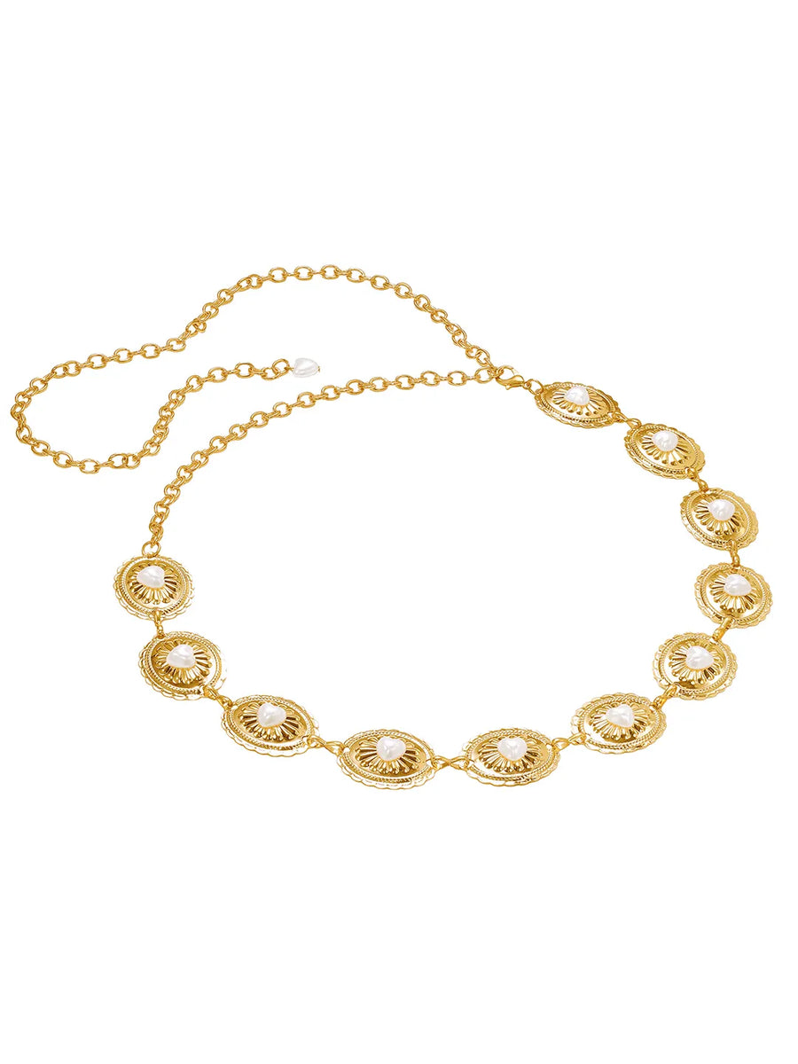 Gold Plated Pearl Belly Chain