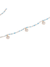 Peora Blue Beaded Double Layer Belly Chain